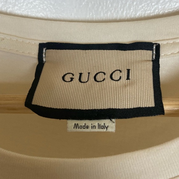 Women's Tiger Short Sleeves T-Shirt Size M Color Cream Cotton - Picture 7 of 9